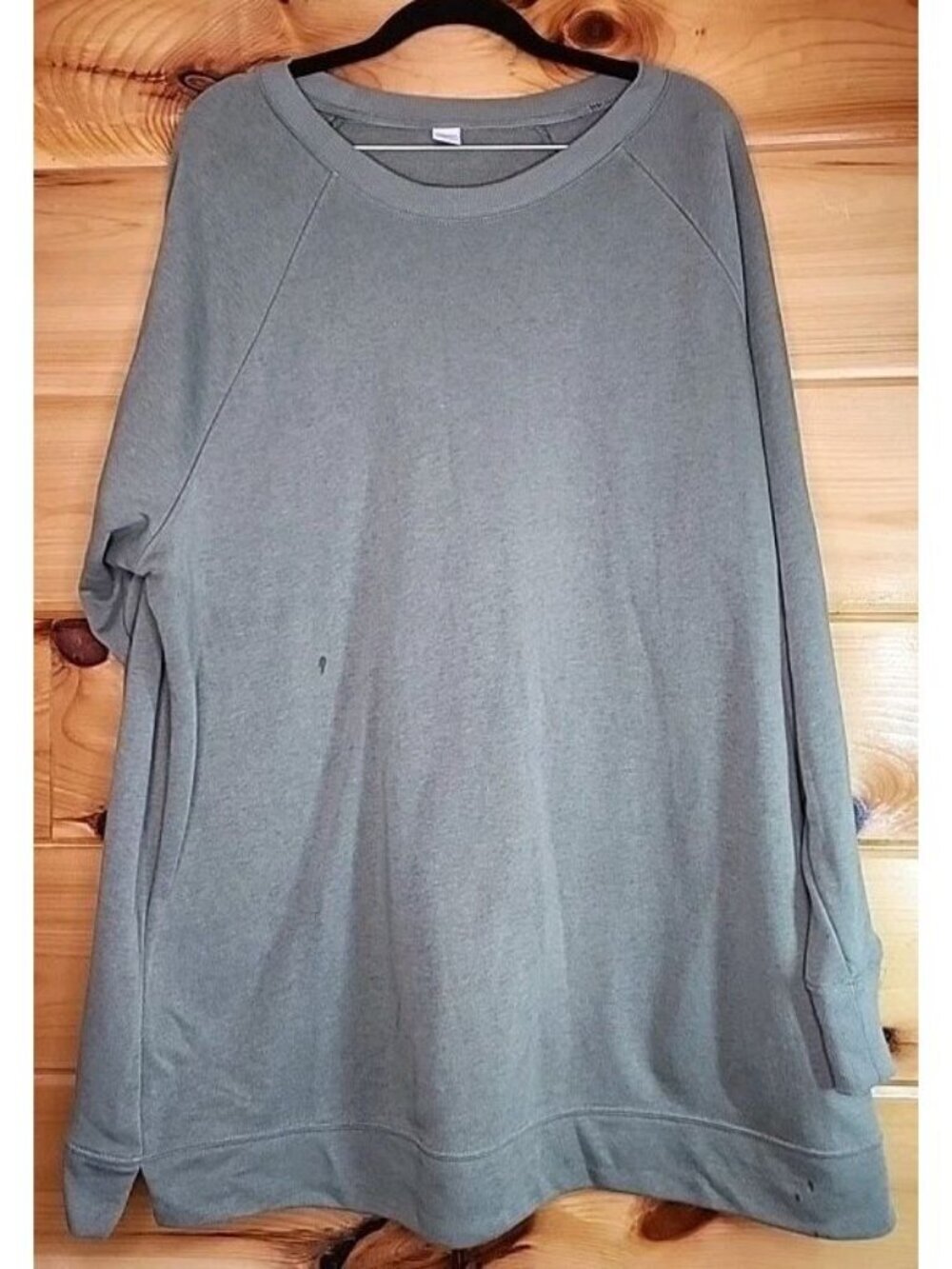 Old Navy Women's Plus Size XXL Green Oversized Crew Neck Sweatshirt Top